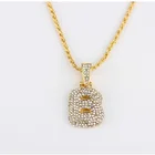Sumando 2021 New Arrivals Letter Charm Pendant Diamond Initial Necklace