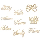 Wholesale Rustic Wood Home Cutout Word Sign Decoration Wood Words Sign Decor Letters For Home