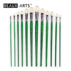 Paint Brush Set Flat Stiff Chungking Interlocked Hog Bristle Artist Paint Brush Set