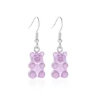 Jewelry 2021 Summer Cute Gummy Bear Earrings Resin Gummy Candy Color Bear Fancy Earrings Jewelry For Women