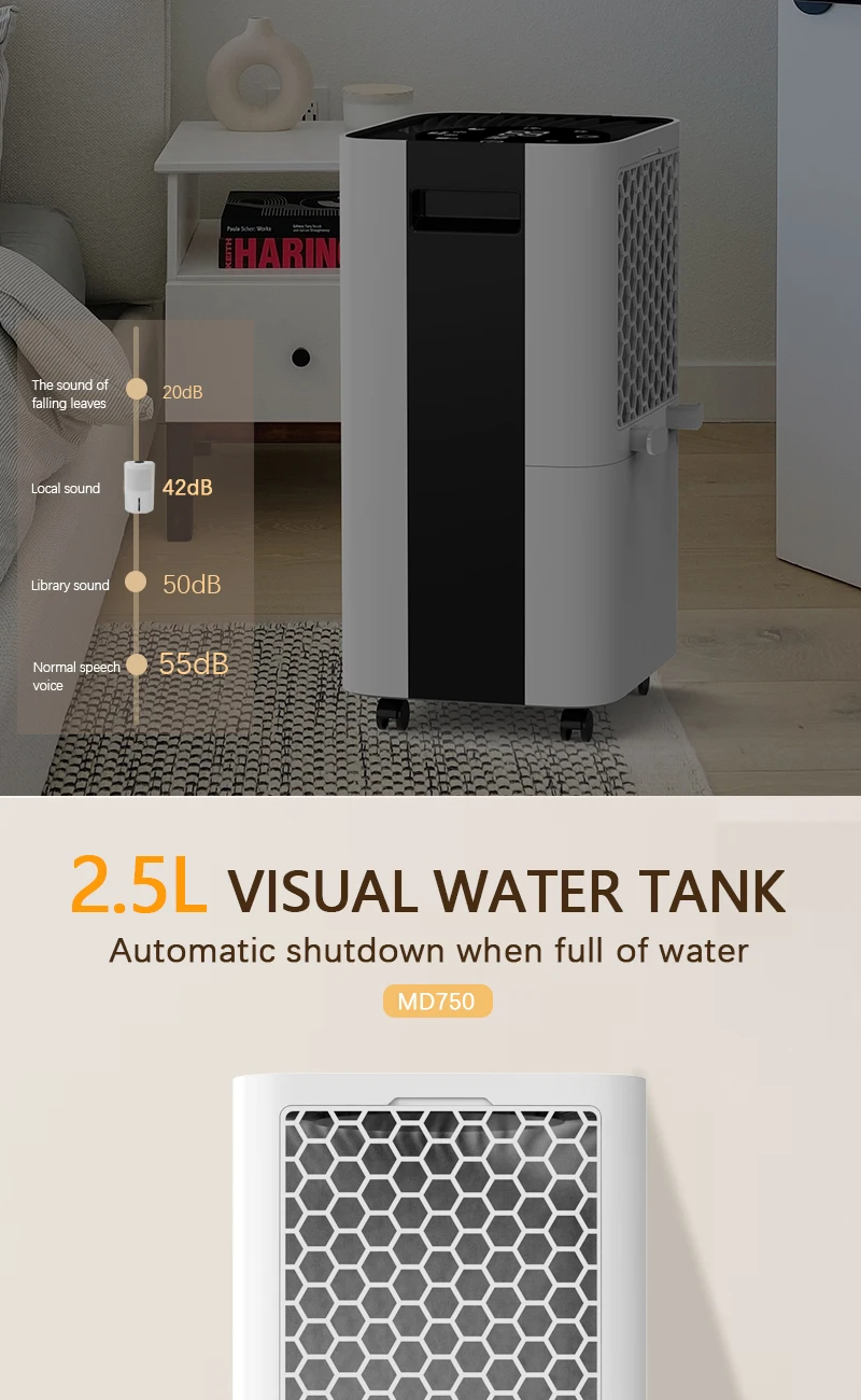 Portable Air Dehumidifier, 15/20L, LED, R290, Plastic - detail 10