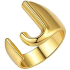 Letter Rings Womens Rings Amor Jewelry Personalized Gold Bold Initial Letter J Women Rings