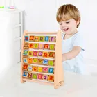 Educational Abacus Kids Education 2020 Kids Wooden Educational Toy Safety Wooden Alphabet Abacus Rack