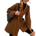 Cashmere Hot Sale Long Cashmere Woolen Coat Elegant Outwear Winter Women Wool Coat