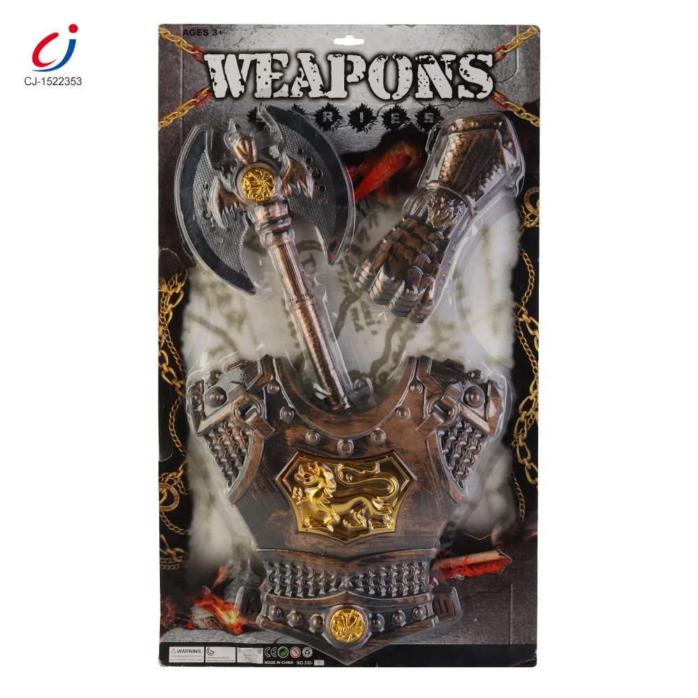 Chengji wholesale toy weapon set sword kids toys cosplay sword bronze weapon set for kids