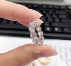 Silver Ring Rings New Fashion 925 Sterling Silver Bling Bling Baguette Diamond Ring For Women
