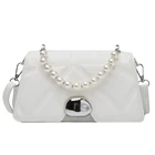 Professional 2021 New Technology Professional Manufacturing 2021 Rhinestone Fashion Women Diamond Pearl Chain Hand Bag