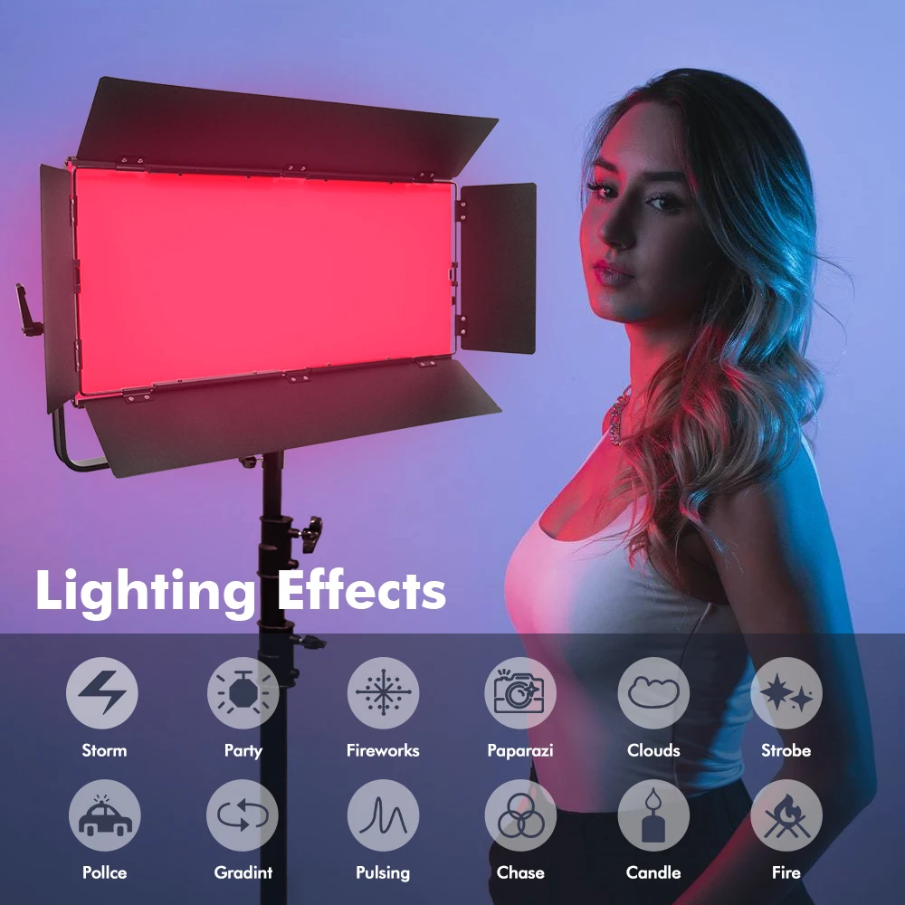 GL-3000C Portable Led Light Studio Equipment Live Film Lighting Camera Video Television Studio Equipment with Tripod Stand