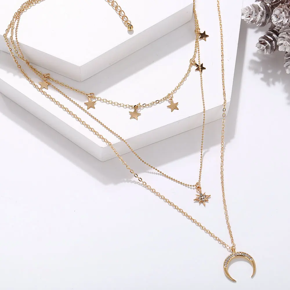 5456 Top Selling Multi Layer Moon Star 