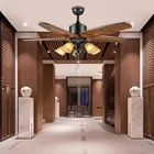 Ceiling Fan 1stshine Classical 5 Wooden Blades Manual Pull Chain 52 Inch Ceiling Led Fan Light Kit