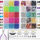 Beads 9933 Pcs Jewelry Accessories Natural Gemstone Beads And 3mm Glass Seed Beads Kit For DIY Projects