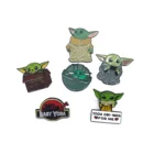 Movie Character Cartoon Awesome Baby Yoda Enamel Lapel Pin Cute Backpack Reel Metal Badge