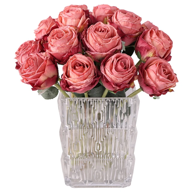 Wedding flower decoration real touch Roses White Pink High Quality Artificial Silk Roses Wholesale Fake Roses Bouquet