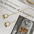 Long Gold Earrings Vianrla Long Chain With Pendant 925 Gold Plated Threader Earrings For Women