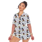 Sleepwear Fashion Printed Polyester Comfortable Casual Women'S Plus Size Sleepwear