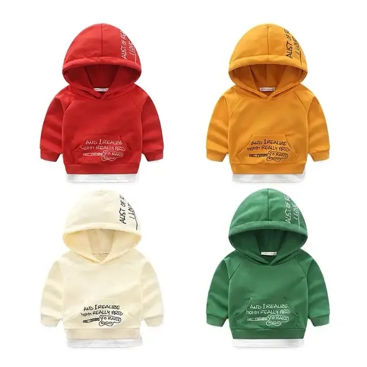 Autumn/Winter Children's Hoodie Children's Pure Cotton Warm Sports Pullover Hot Sale