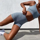 Shorts Sport Conjunto De Para Dama Shorts Set Yoga Apparel Womens Gym Fitness Ladies Sport Wear