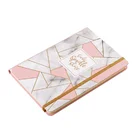 Notebook Marble Pattern Journal OEM White Marble Pattern Pink Notebook Gratitude Journal For Sublimation