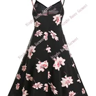 Low Dress Women Floral Print Mini Cami High Low Dress