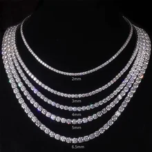 Pass diamond tester Cubic Zirconia  Necklace 925 Silver Diamond  vvs moissanite tennis chain   cuban jewelers for chains  Women