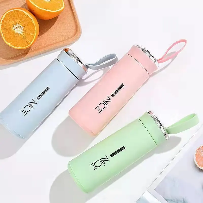 Manufacturer Cheaper Hiking Outdoor Sport Hot and Cold Water Children School Cute Gift Glass Water Bottle