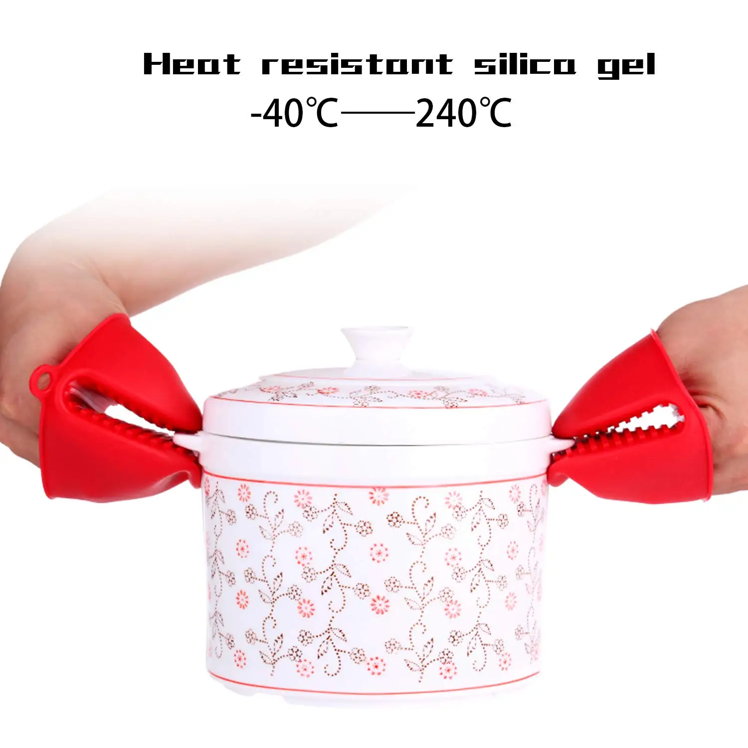 Modern Printed Silicone Cooking Pinch Grips Oven Mitts & Potholder for Kitchen BBQ & Grill for Food Restaurants