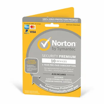 24/7 Online Norton Security Premium (10 pc 1 year Bind Account+Key) Genuine Original License Key Antivirus Security Software