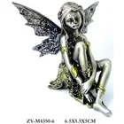 Wings Wholesales Hot Sale Pewter Mini Fairy Figurines With Metal Wings