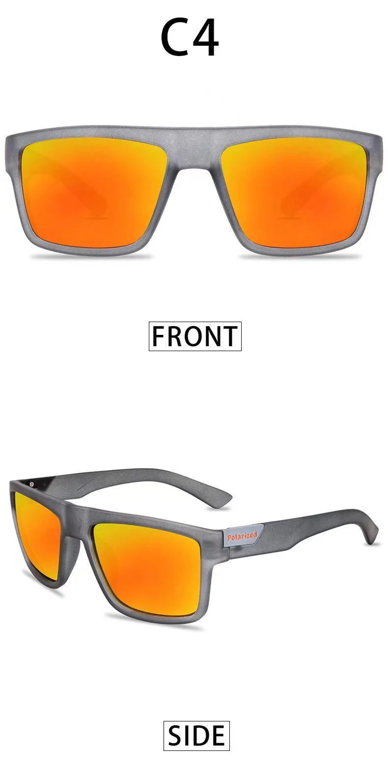 Luxury Polarized Sunglasses Men Women Fashion Square Male Sun Glasses