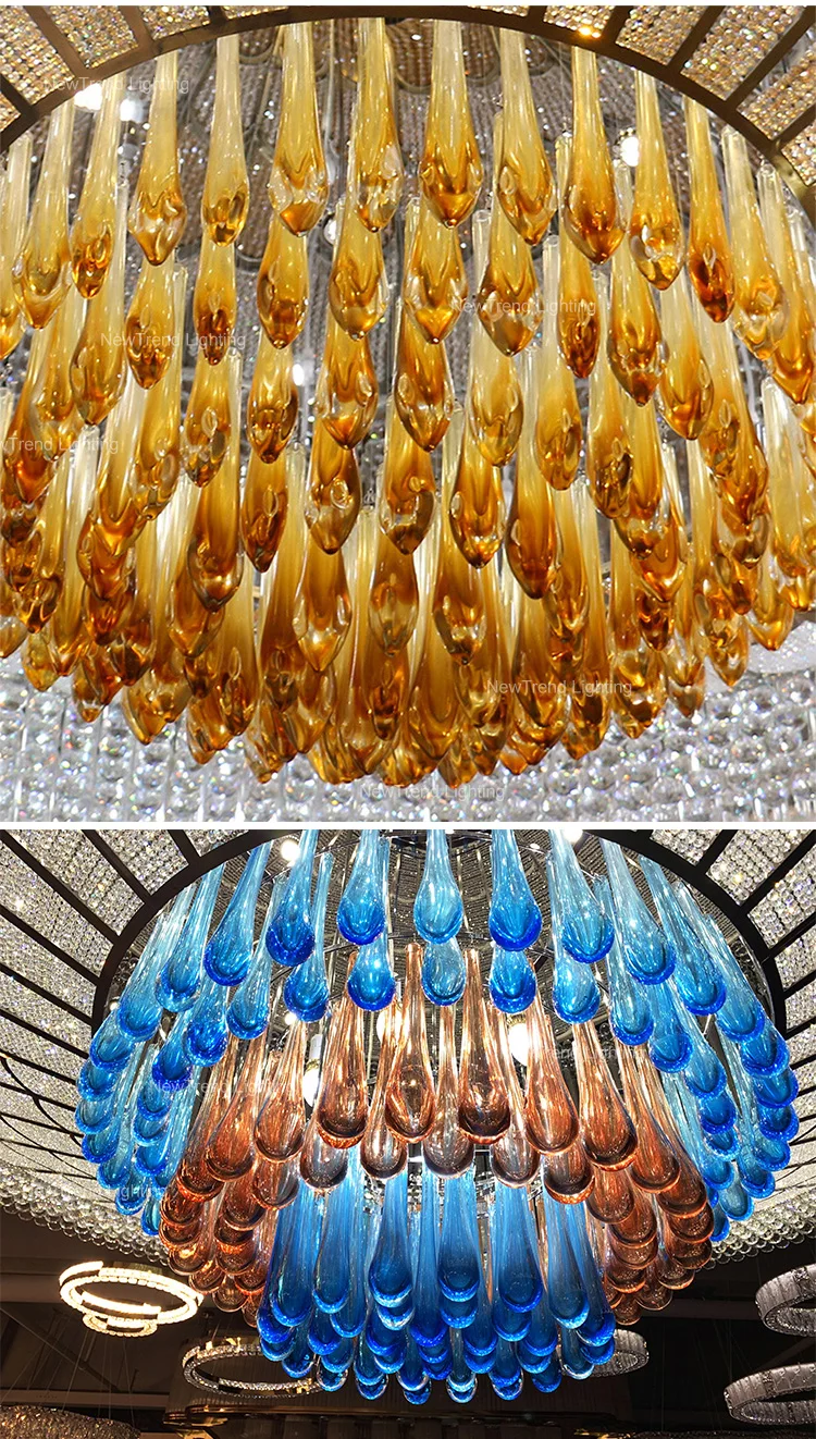 CPL-252 New Product Ceiling Light Custom Large Project Hotel Lobby Hall Villa Luxury LED Crystal Chandelier manufacture