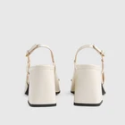 Shoes High Heels Luxury Lady Custom Horsebit Buckle Square Toe Shoes White High Heels Women's Pumps