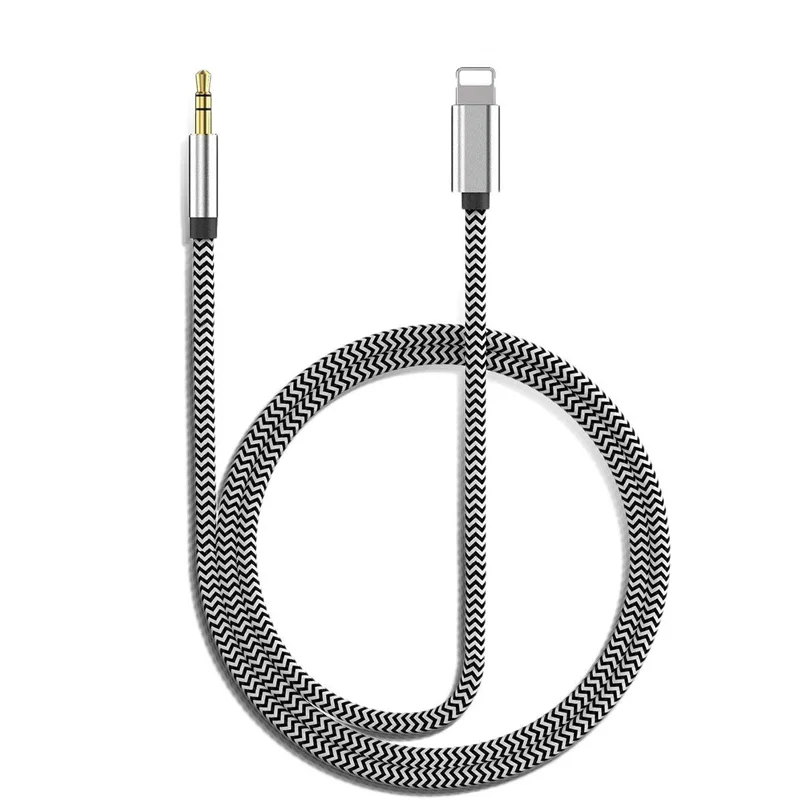 3.3ft/Black Aux Cord for iPhone,3.5mm Aux Cord for Car Support Speaker,Home Stereo,Headphone,Nylon Braided Aux Audio Cable Compatible with iPhone11/11Pro/X/XR/XS/8/for iPad/for iPod All iOS Version 