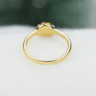Rings Gold Plated Colorful Ring New Style Christmas Rings 14K Gold Plated Colorful Gemstone Ring Jewelry
