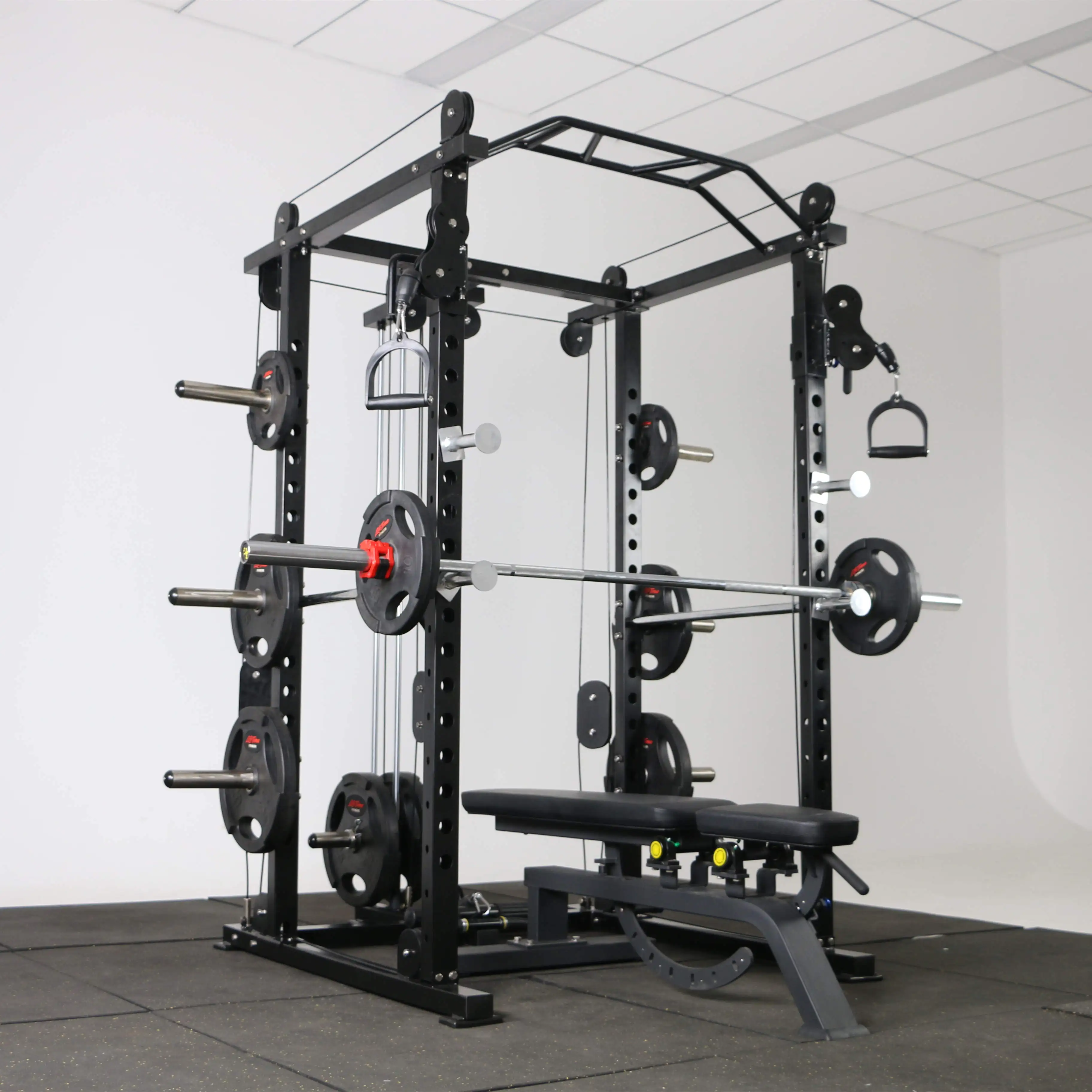 Altas Strength Home Gym Equipment Smith Machine With Pulley System Gym