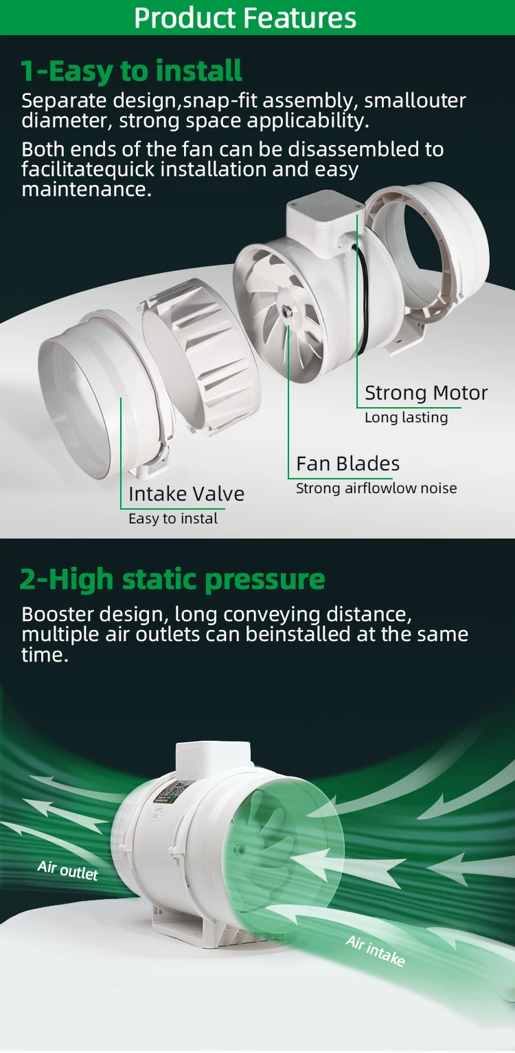 Inline Duct Fan, 150, 327, CFM - detail 10