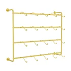Shop Underwear Shop Gold Metal Wall Mounted Bra Display Stand Hanging Rack Shelf For Retail Lingerie Store