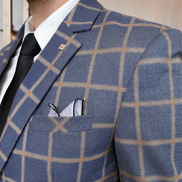 Instocks Mens Formal Suites Ready To Ship Gray Colour Birthday Tweed