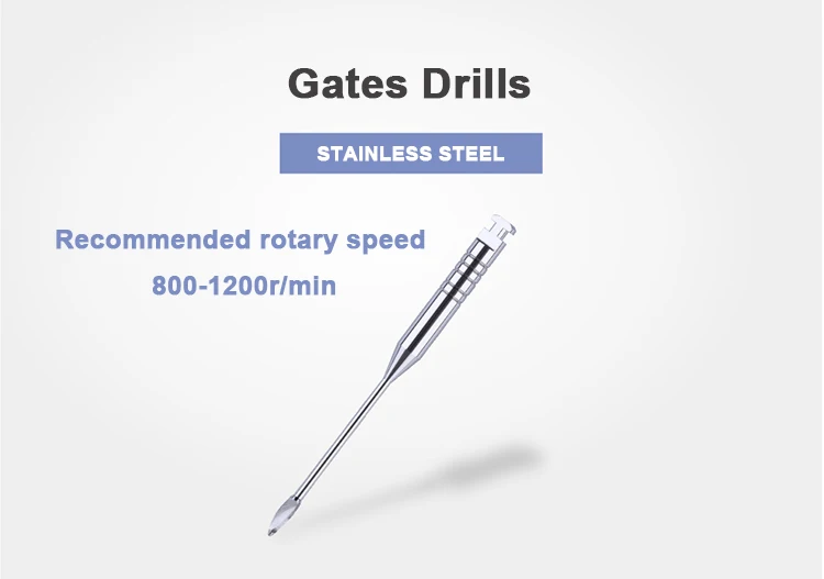 Dental Endodontic Files Stainless Steel Peeso Reamers/Glidden Gates Spiral Root Canal Drill 28/32MM #1-#6 3