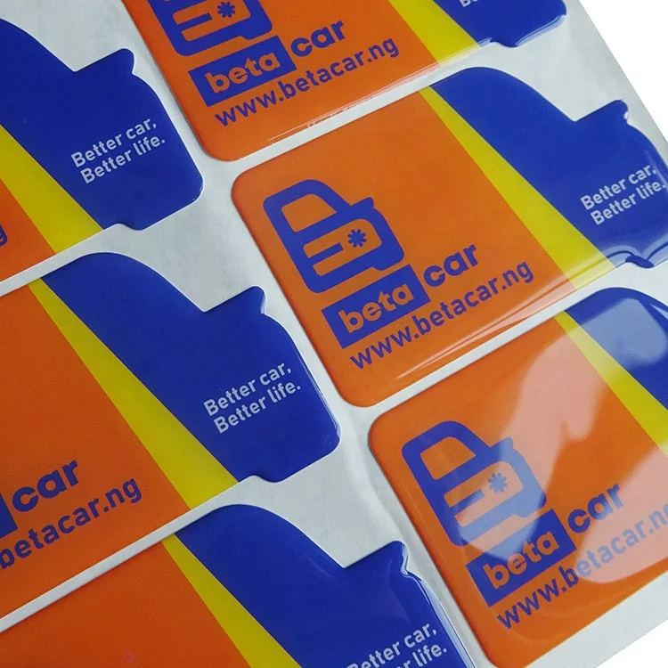 product custom shape adhesive gel car label supplier clear crystal silicone doming sheet m3 logo decal soft 3d resin domed epoxy sticker-3