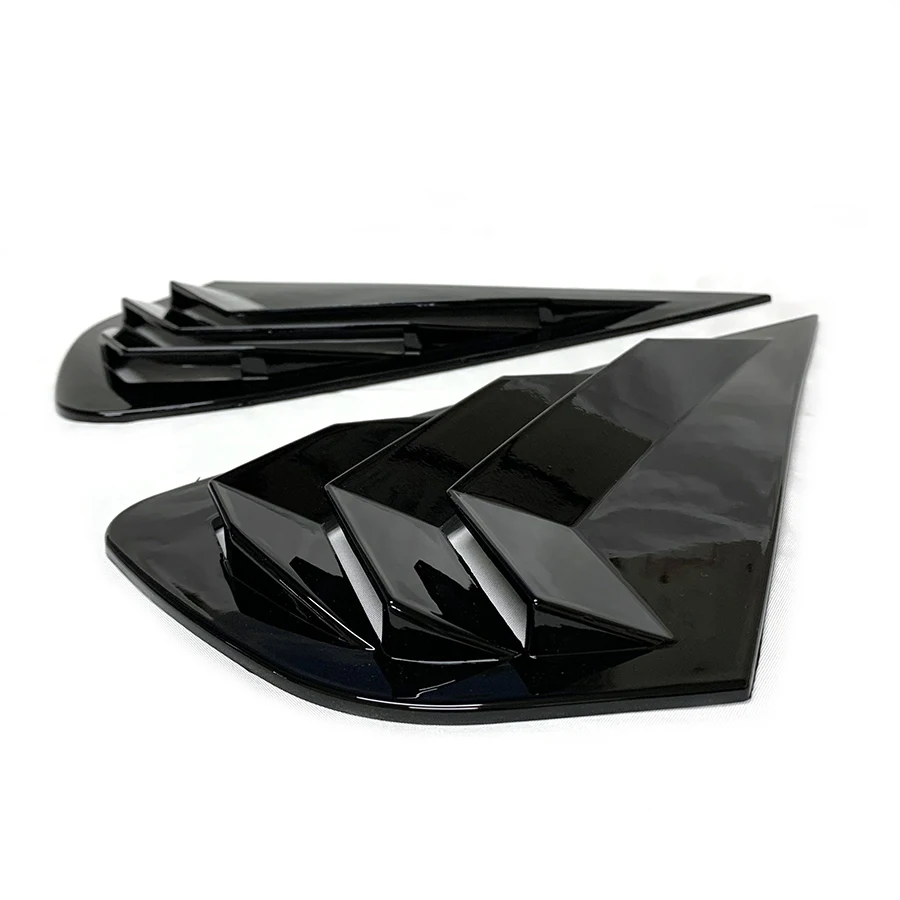 product auto exterior accessories for kia k3 2019 2021 car sport style rear side window louvers air vent scoop shades cover blinds-7