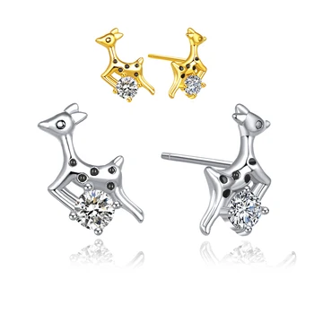 RINNTIN SE171 sterling silver stud earrings designed for Christmas fashion jewelry