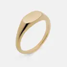Gold Solid Stainless Steel Plated 18k Gold Solid Gold Finger Stamp Ring
