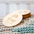 Gift 2020 Most Popular Customized Baby Birth Gift Rainbow Milestone Wood Chips Blocks