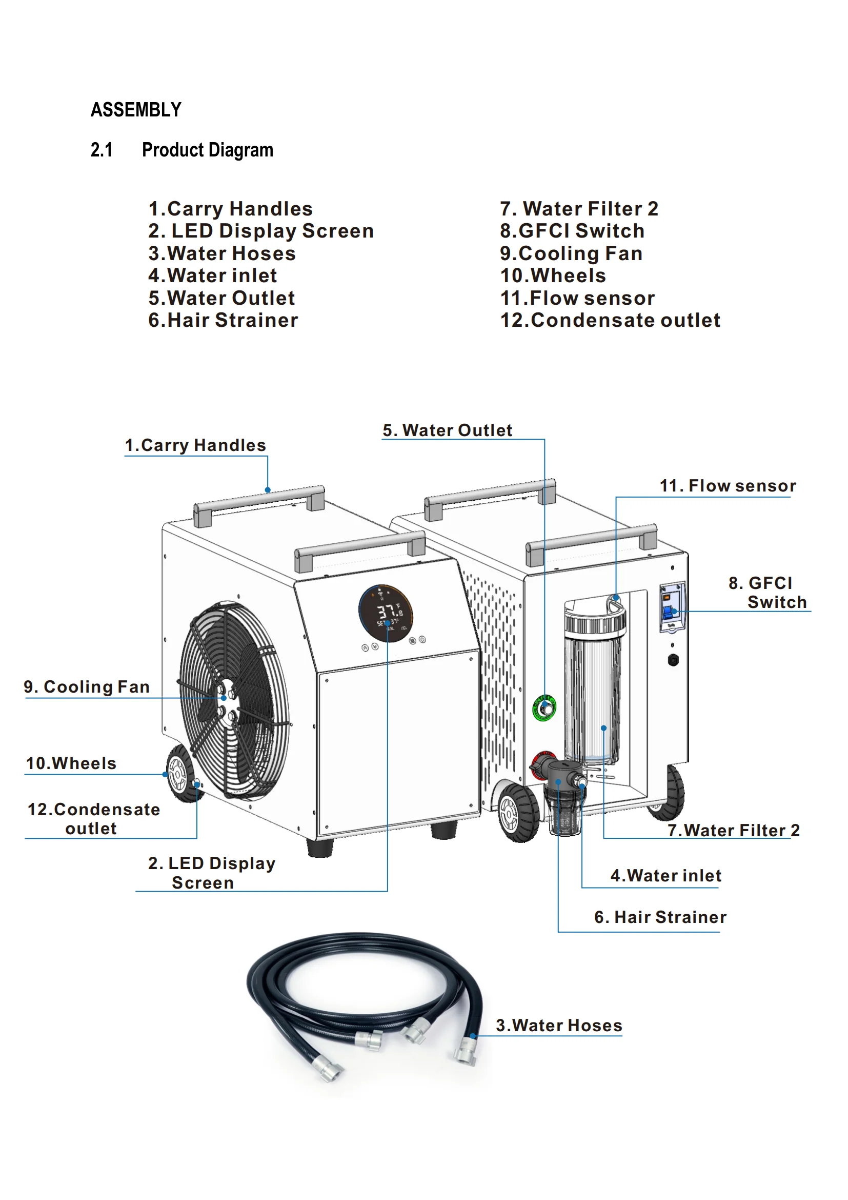 Industrial Water Chiller, 5L, Portable - detail 26