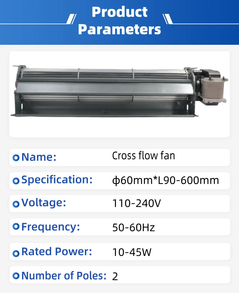 Cross Flow Blower, 220V, Asynchronous Motor - detail 10