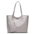 Most Popular Women Solid Color Leather Handbags Ladies Large Capacity Leisure Tote Bags