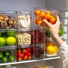 Container Storage Choice Fun Transparent Plastic Stackable PET Food Container Refrigerator Storage Organizer Container