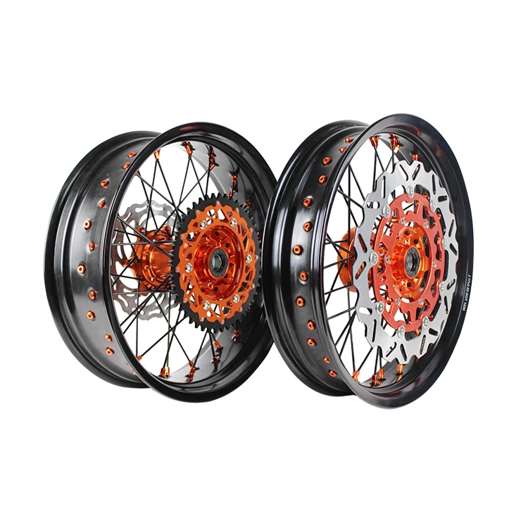 High Performance 17 Supermoto Wheels Rims Set Ktm 125 250 450 530cc Exc