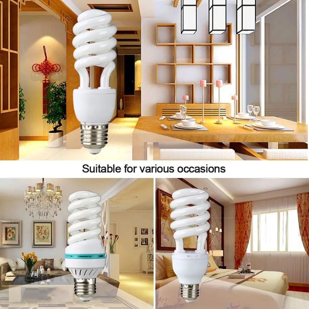 Spiral bulb Energy-saving fluorescent U lamp E27/B22 15-105W retro decorative light Bright bulb AC220V LED light home decoration