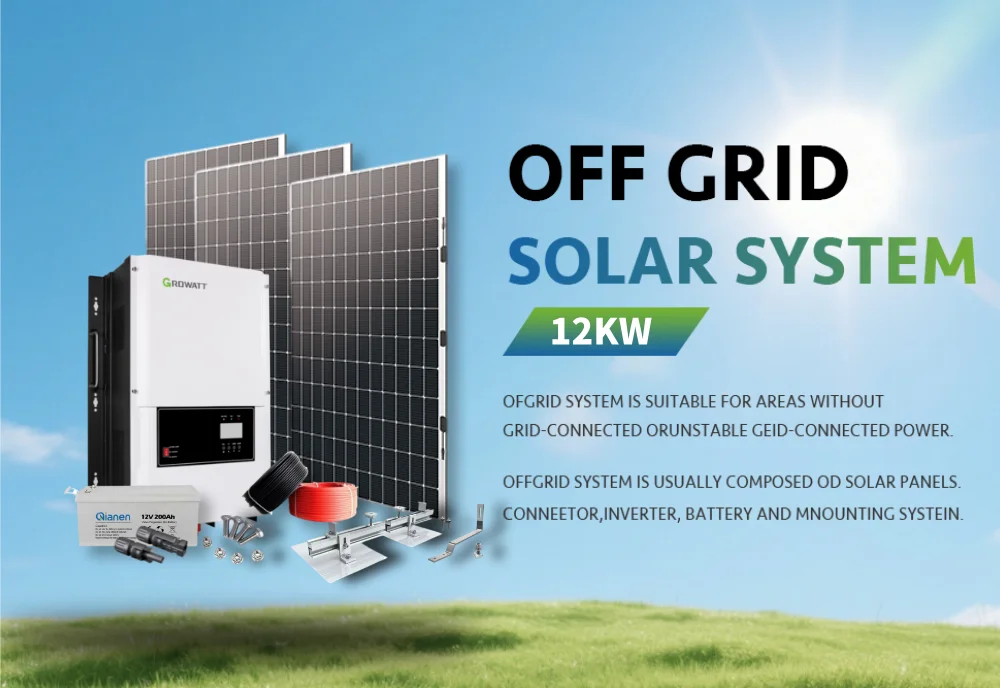 QIANEN 12 Kw Monocrystalline Solar Panel Off-Grid System with Lithium Ion Lead Acid Battery Hot Sale Home New Energy MPPT Panel details